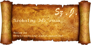 Szokolay Józsua névjegykártya